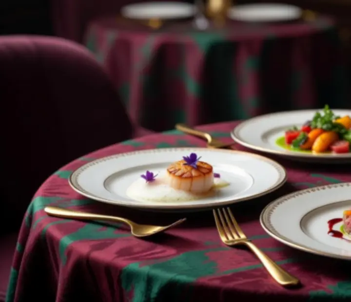 Plats signatures contemporains dressés avec élégance au restaurant Top Repères Plus
