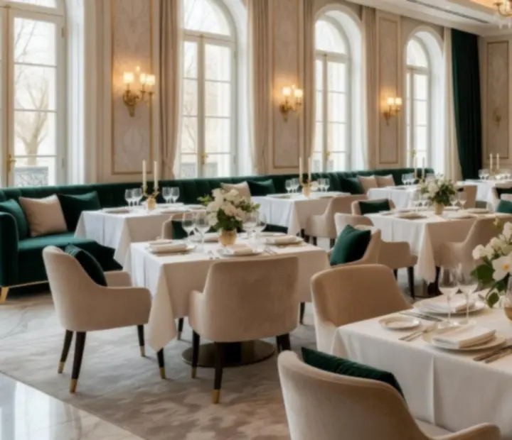 Salle de restaurant privatisée pour un événement chic